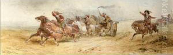 The Charge Oil Painting by Charles Cattermole