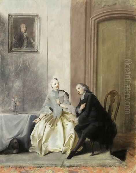 Scene from Moliere's Tartuffe Oil Painting by Jacobus Buys