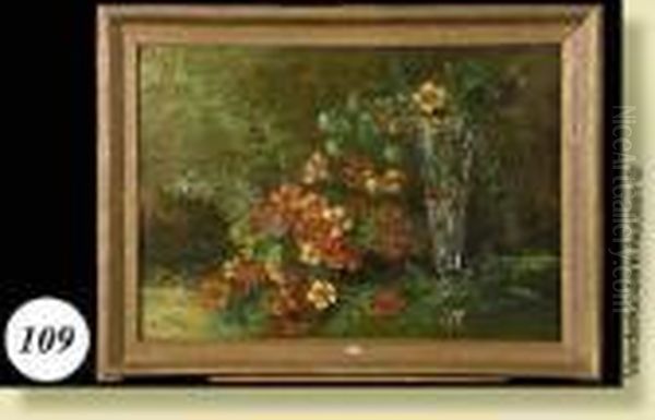 Nature Morte Aux Fleurs Oil Painting by Albert Caullet