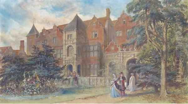 Holland House Oil Painting by John Edmund Buckley