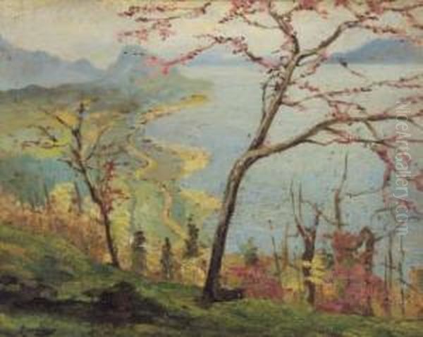 Primavera Sul Lago Di Como Oil Painting by Ludovico Cavaleri