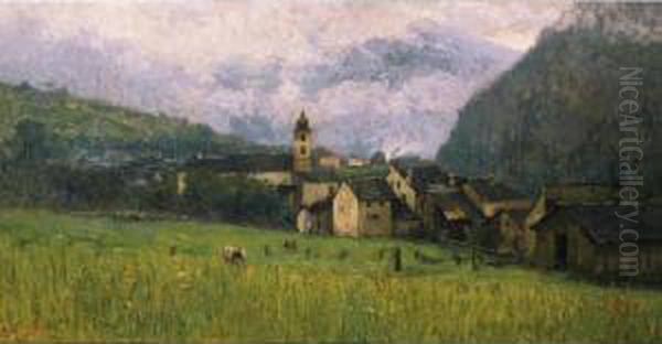 Paesaggio D'estate Oil Painting by Giovanni Cavalli