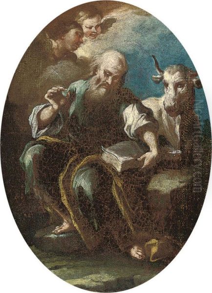 Saint Luke The Evangelist Oil Painting by Bernardo Cavallino