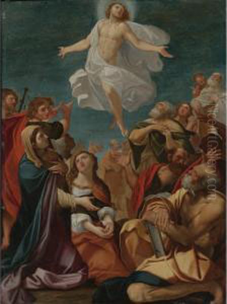 Ascension Of Christ Oil Painting by Giacomo Cavedone