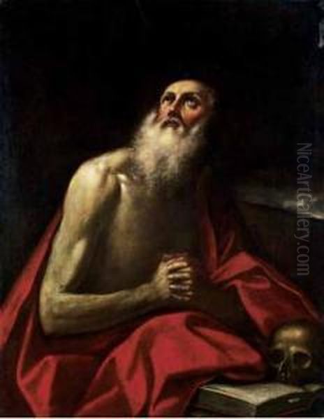 San Girolamo Oil Painting by Giacomo Cavedone