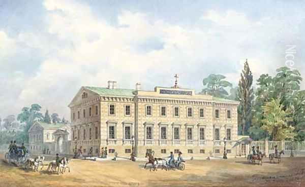 Hospice de St. Olga, St. Petersburg Oil Painting by Nikolaj Leontjewitsch Benois