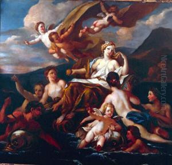 Le Triomphe De Venus Marine Oil Painting by Pierre-Jacques Cazes