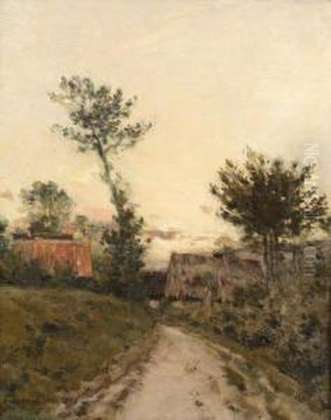 Chemin A L'entree Du Village Oil Painting by Jean-Charles Cazin