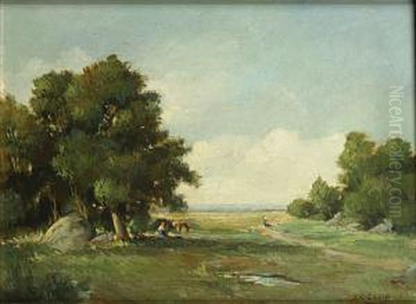 Paysage Oil Painting by Jean-Charles Cazin