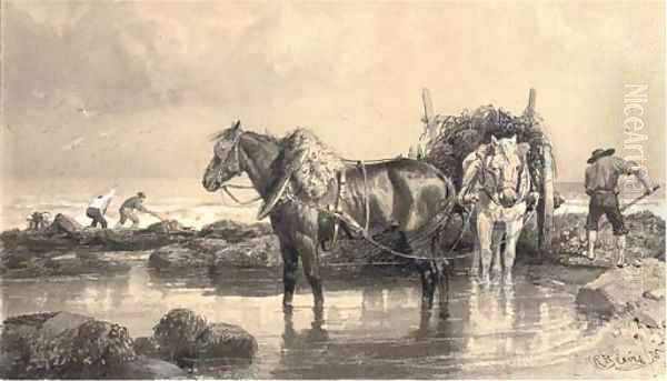 The kelp gatherers Oil Painting by Richard Beavis