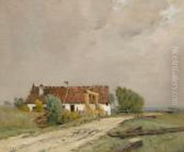 A Cottage By The Sea Oil Painting by Jean-Charles Cazin