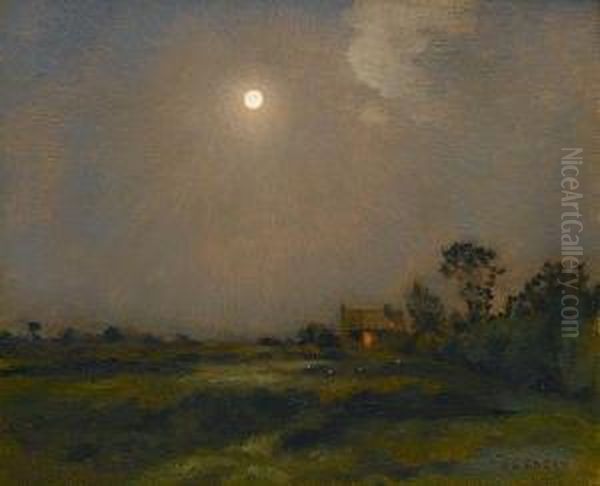 Moonlight Oil Painting by Jean-Charles Cazin