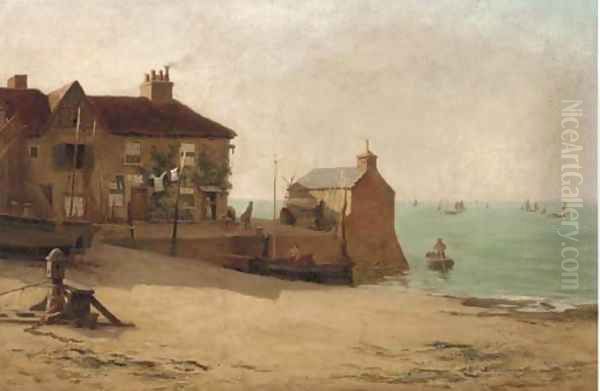 The dawn of day on the Essex coast Oil Painting by William Graham Buxton