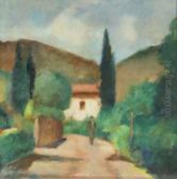 Paesaggio Oil Painting by Eugenio Cecconi