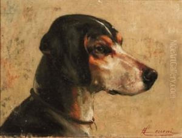 Ritratto Di Cane Oil Painting by Eugenio Cecconi