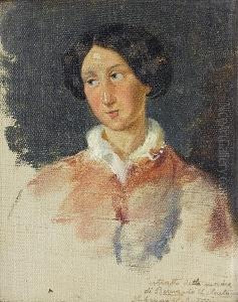 Portrait Of The Artist's Mother Oil Painting by Bernardo Celentano