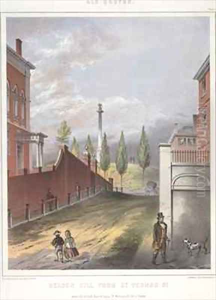 Beacon Hill from Mt. Vernon Street, Boston Oil Painting by Bufford, John Henry