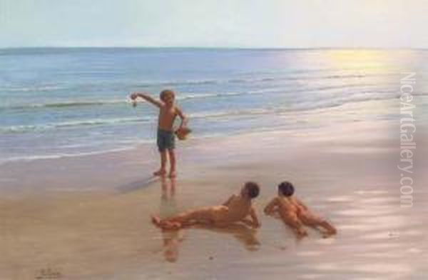 Summer Fun Oil Painting by Pasquale Celommi