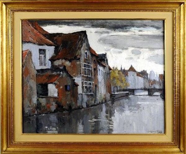 [vue De Malines] Oil Painting by Julien Celos