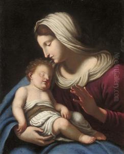 The Madonna And Child Oil Painting by Giovanni Domenico Cerrini