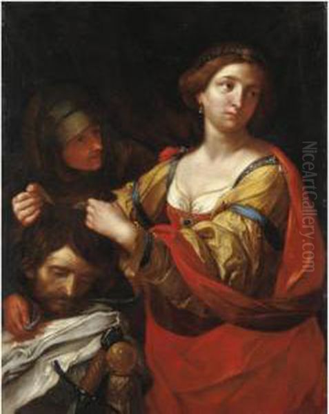 Giuditta E Oloferne Oil Painting by Giovanni Domenico Cerrini