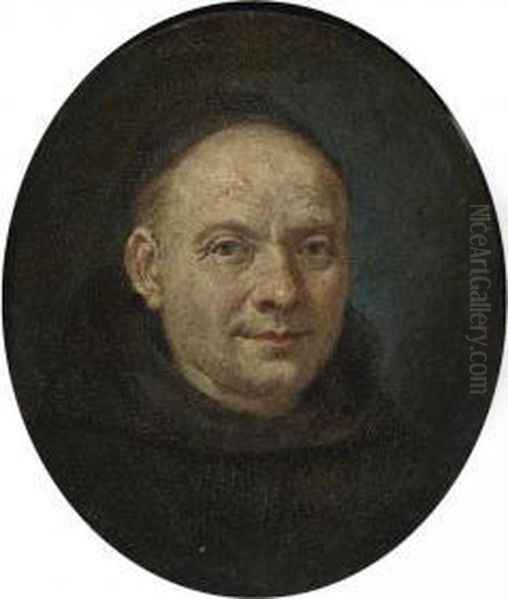 Head Of An Ecclesiastic Oil Painting by Giacomo Ceruti (Il Pitocchetto)