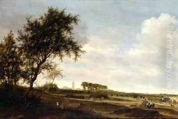 Wooded Landscape Oil Painting by Boudewyns