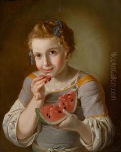 Eating Melon. Oil Painting by Giacomo Ceruti (Il Pitocchetto)