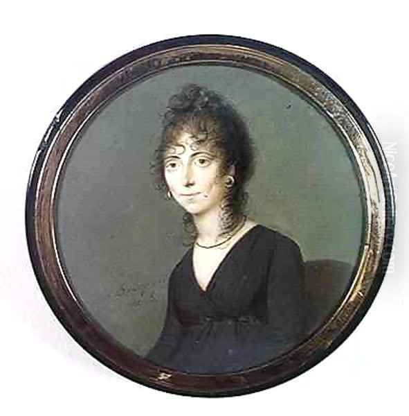 Marie-Laetitia Ramolino (1750-1836) Oil Painting by Charles Guillaume Alexandre Bourgeois