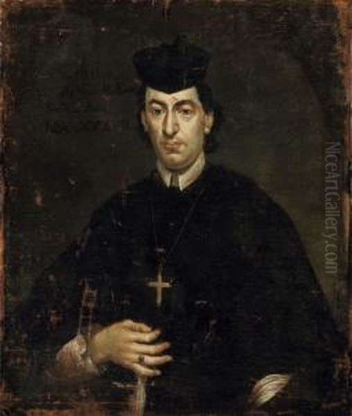 Ritratto Dell'abate Girolamo Calbo Oil Painting by Giacomo Ceruti (Il Pitocchetto)