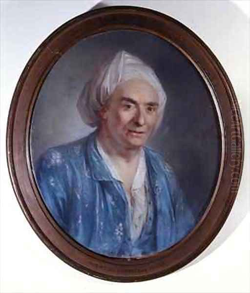 Portrait of Denis Diderot (1713-84) Oil Painting by Claude Bornet