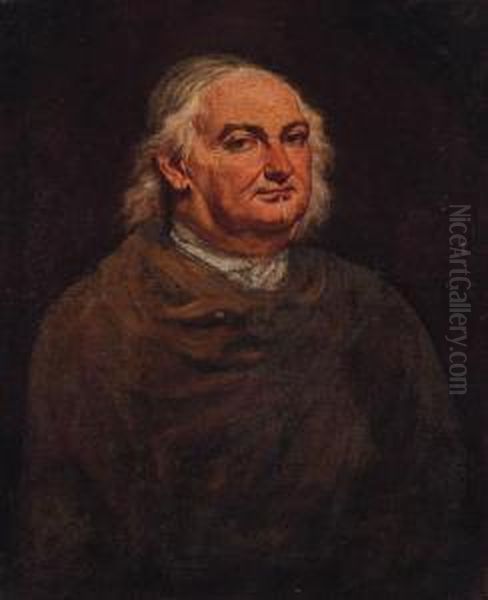 Portrait Of A Gentleman, Half-length, Wearing A Brown Cloak Oil Painting by Giacomo Ceruti (Il Pitocchetto)