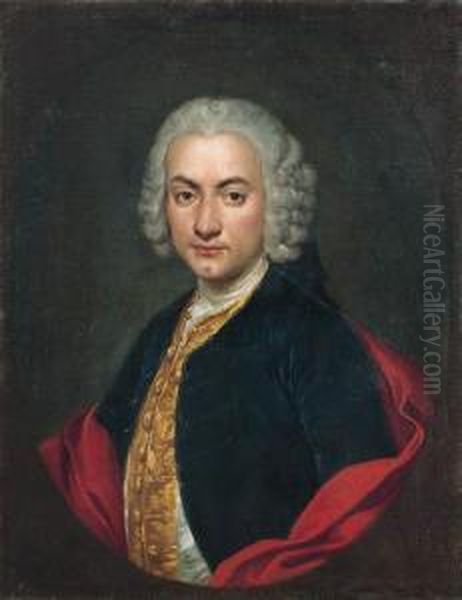 Portrait Of A Gentleman Oil Painting by Giacomo Ceruti (Il Pitocchetto)