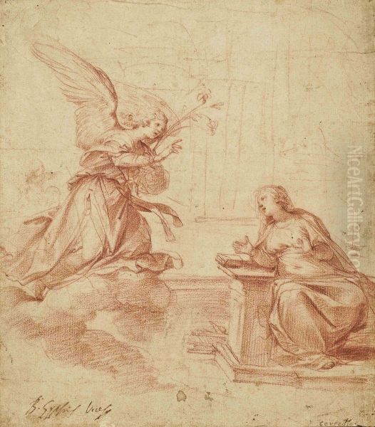 He Annunciation Oil Painting by Giuseppe Cesari