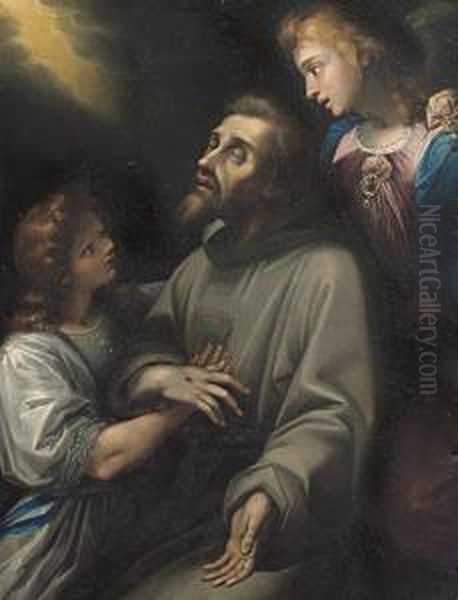 Estasi Di San Francesco Oil Painting by Giuseppe Cesari