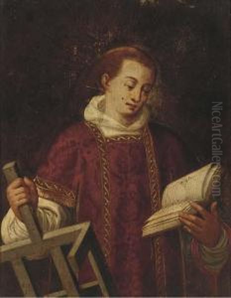 Saint Lawrence Oil Painting by Giuseppe Cesari