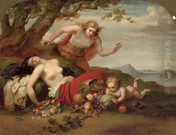 Venus, Ceres and Bacchus Oil Painting by George G. Bullock