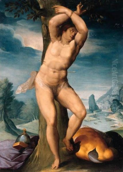 Saint Sebastian Oil Painting by Giuseppe Cesari