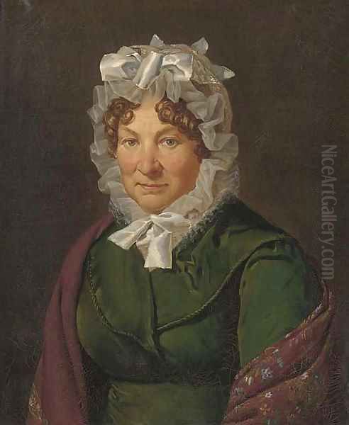 Portrait of an old lady Oil Painting by Henri-Joseph Boichard