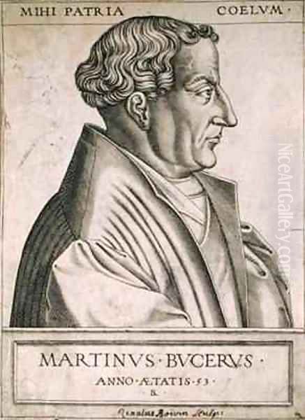 Martin Bucer (1491-1551) at the age of 53 Oil Painting by Rene Boyvin