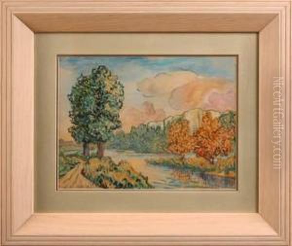 Paysage Nabis Oil Painting by Maurice Chabas