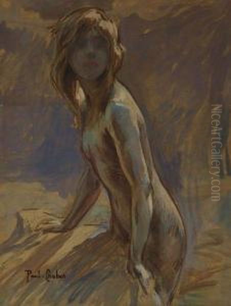 Baigneuse Au Fond Bleu Oil Painting by Paul Chabas