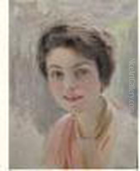 Portrait De Femme Au Collier Oil Painting by Paul Chabas