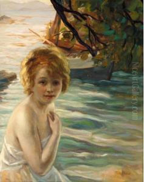 The Bather Oil Painting by Paul Chabas