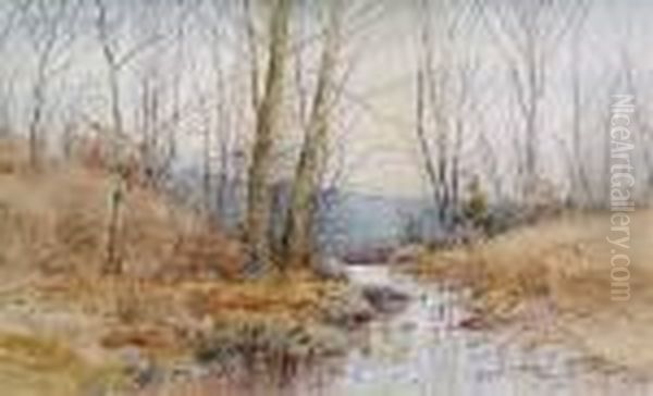 Autumn Brook Oil Painting by Samuel R. Chaffee