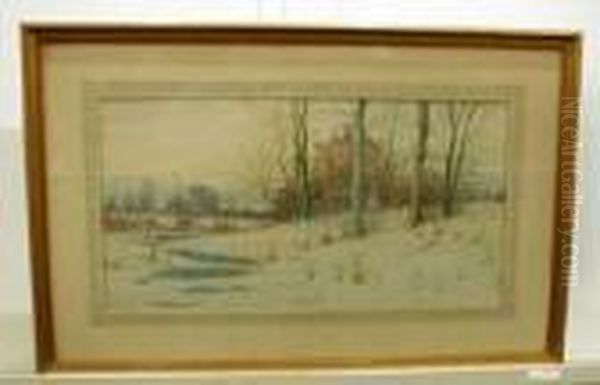 Winter Snows Oil Painting by Samuel R. Chaffee