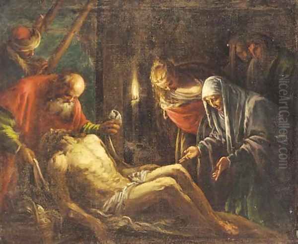 The Lamentation Oil Painting by Leandro Bassano