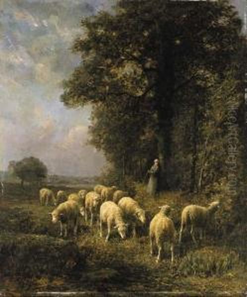 Lisiere De Bois Oil Painting by Jean-Ferdinand Chaigneau