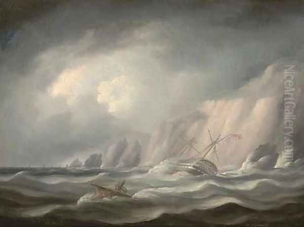 In dangerous waters Oil Painting by Thomas Buttersworth