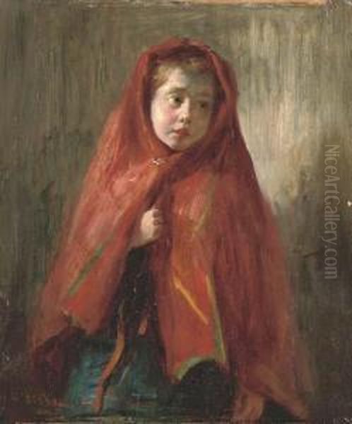 The Red Cape Oil Painting by George-Paul Chalmers